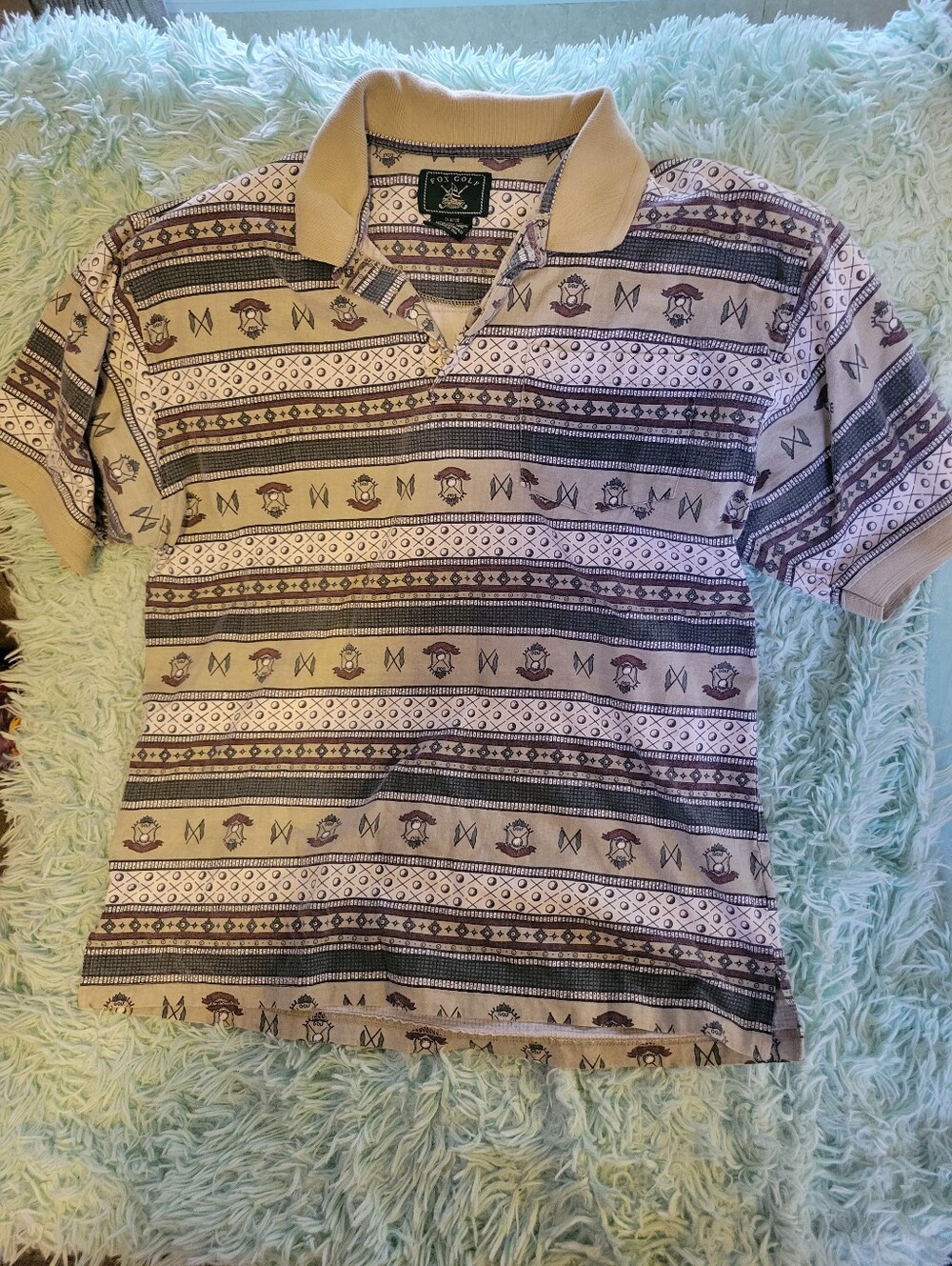 Vintage Fox Golf Polo All-over Print